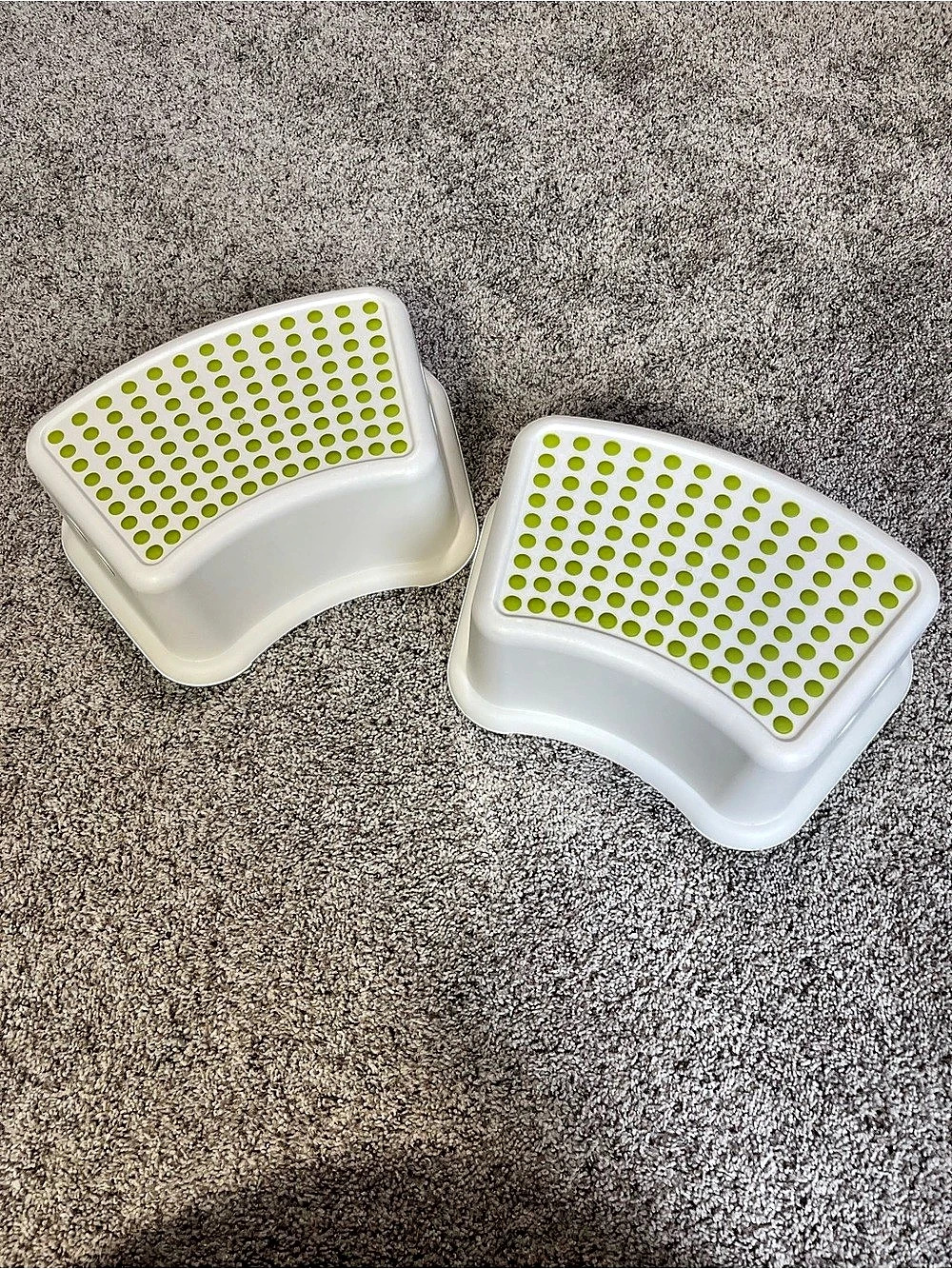 Squatty Potty The Original Bathroom Toilet Stool 7" White & Green Set of 2